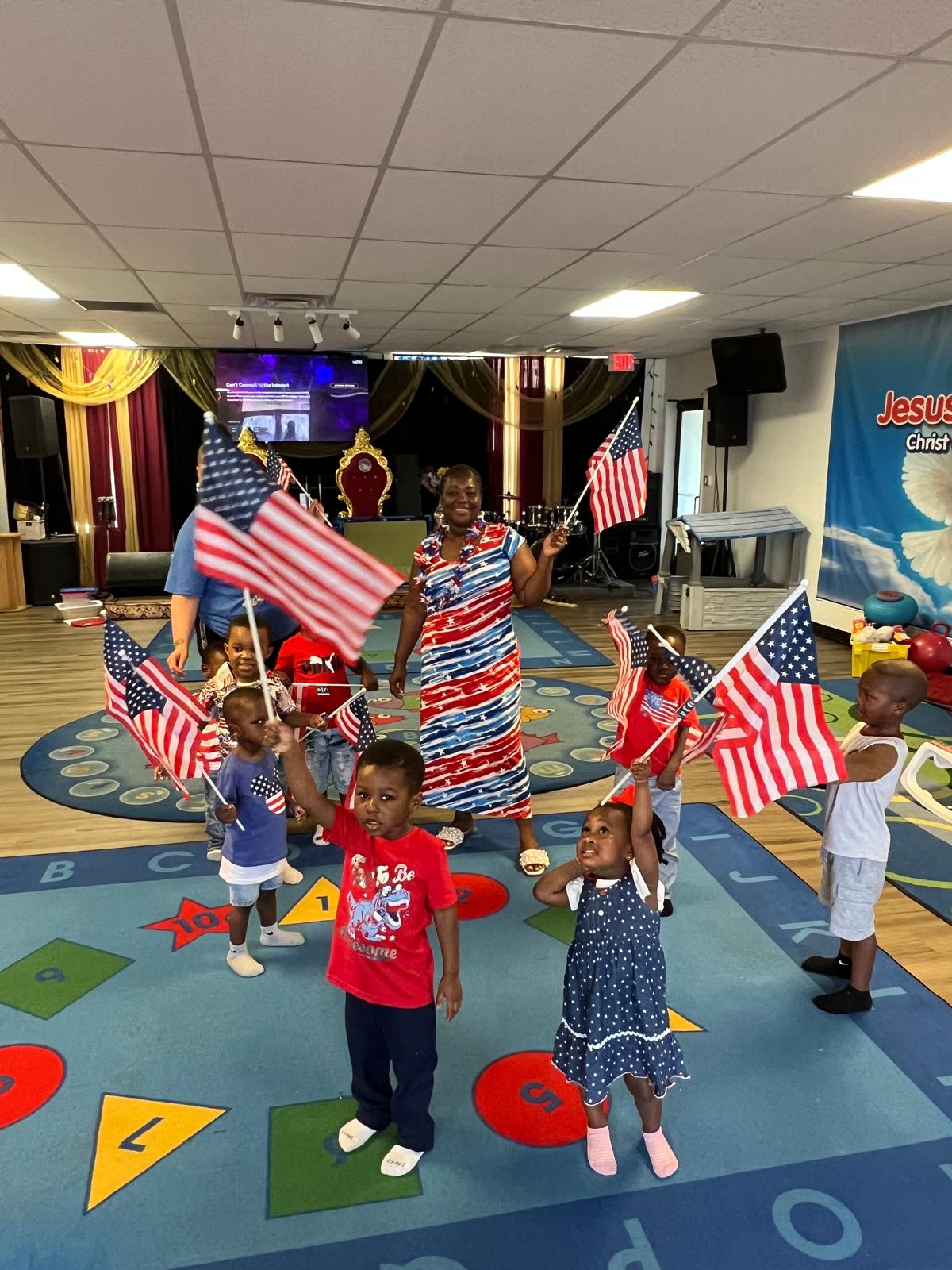 Christ Academy patriotic classroom activity