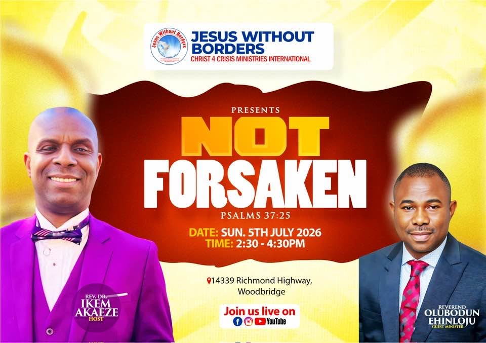 Not Forsaken event flyer